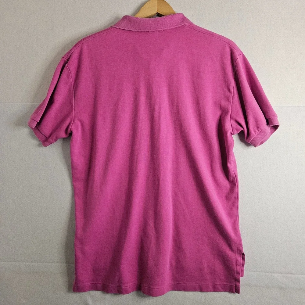 Polo Ralph Lauren‎ Mens Magenta Pink Short Sleeve Cotton Polo Shirt M Green Pony